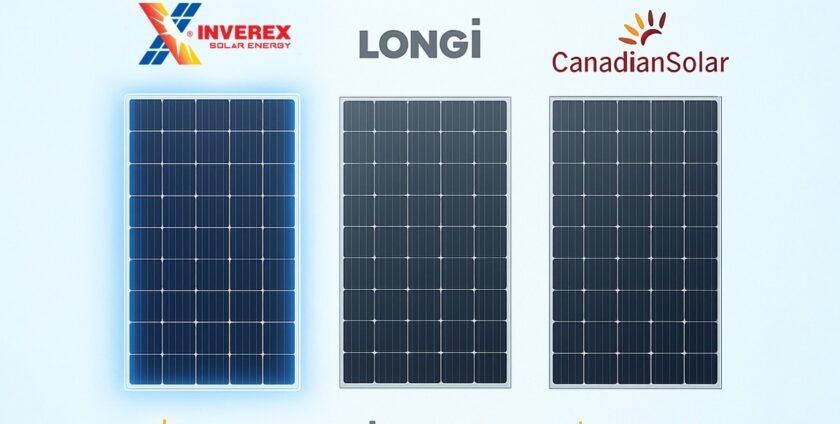 Solar panels comparison Inverex Longi Canadian Solar Pakistan”