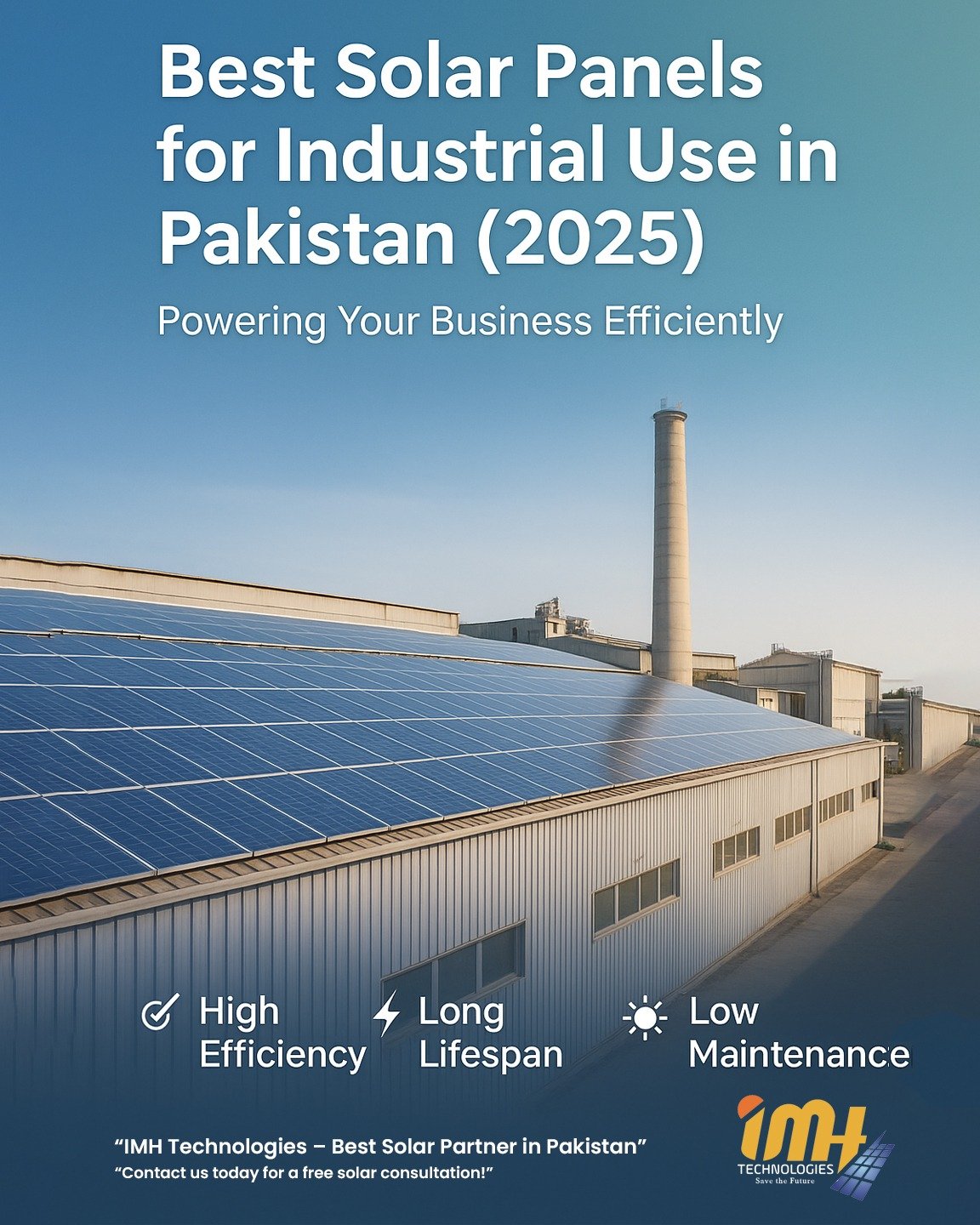 Industrial solar panels installed at a factory in Pakistan