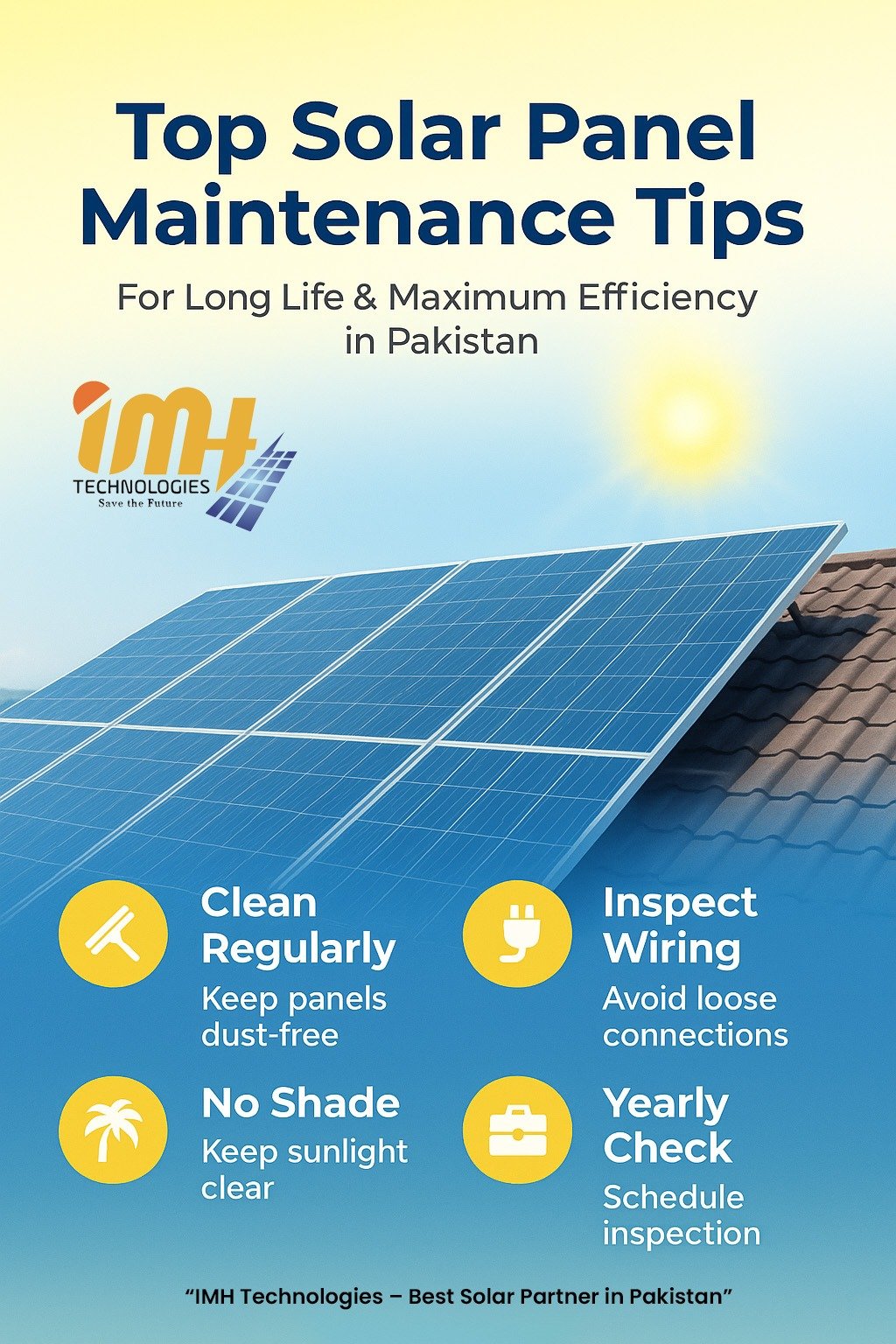 Solar panel maintenance in Pakistan for long life and maximum energy efficiency