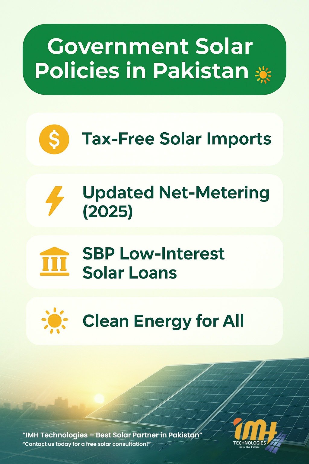 Government Solar Policies in Pakistan 2025