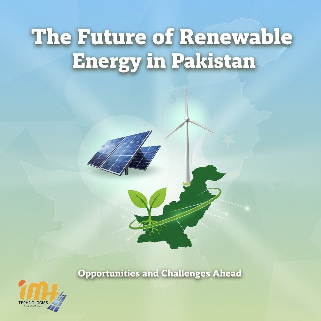 Solar panels and wind turbines in Pakistan representing renewable energy growth.