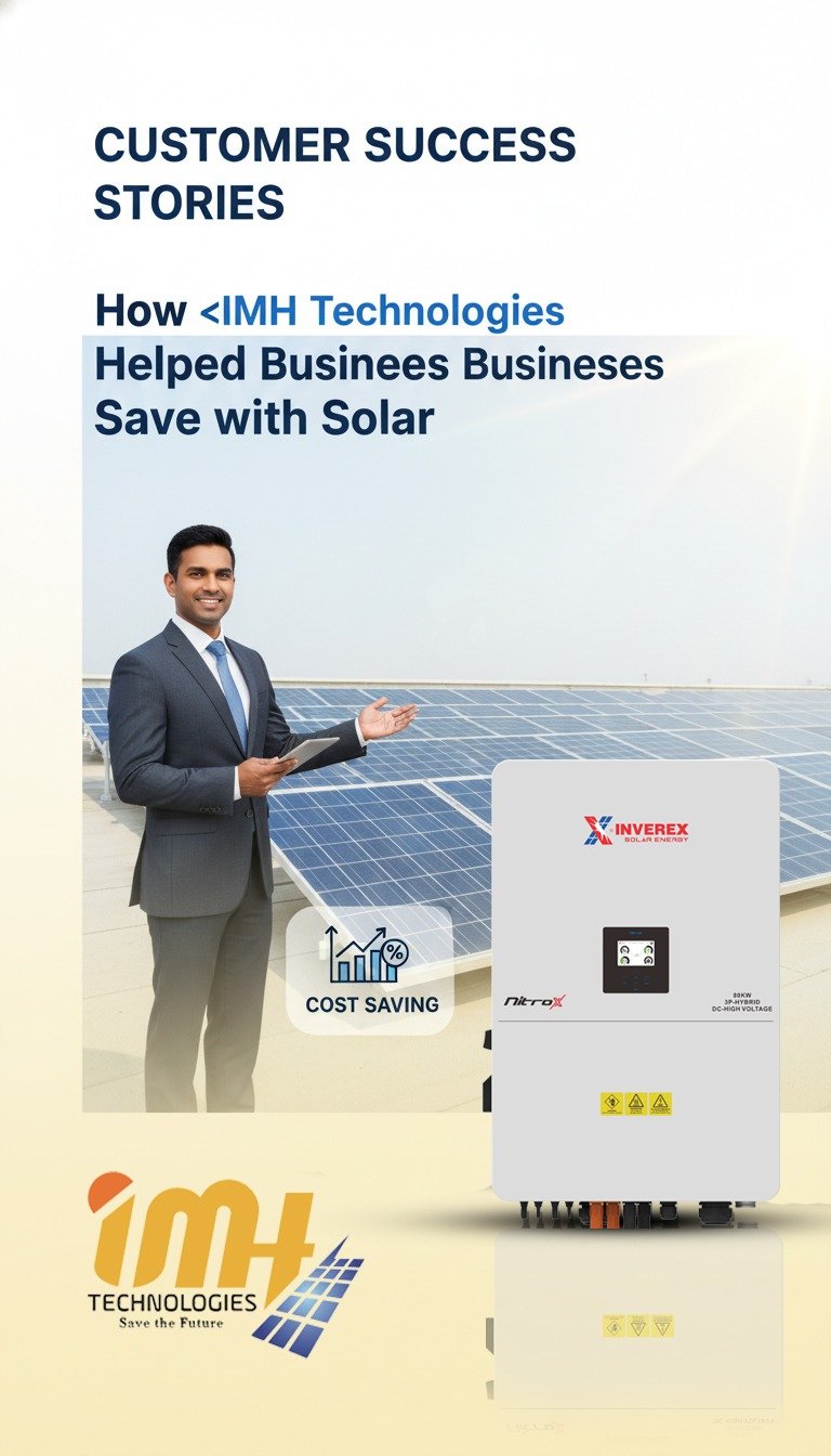 A solar power system installed by IMH Technologies at a textile factory in Lahore, showing how Pakistani businesses save money and energy with commercial solar solutions.