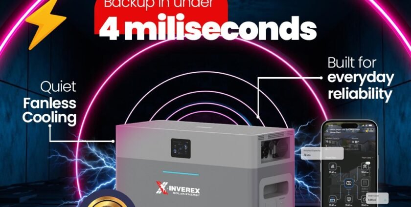 Inverex Balcony Energy Storage System providing ultra-fast backup, silent fanless cooling, and smart energy storage for homes and businesses in Pakistan